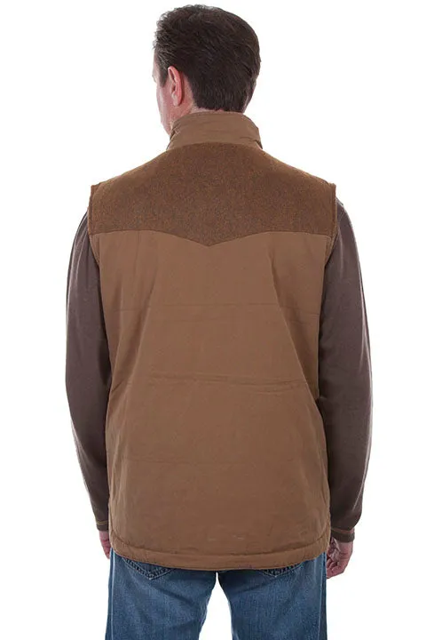 Scully Men's Canvas Vest in Tan