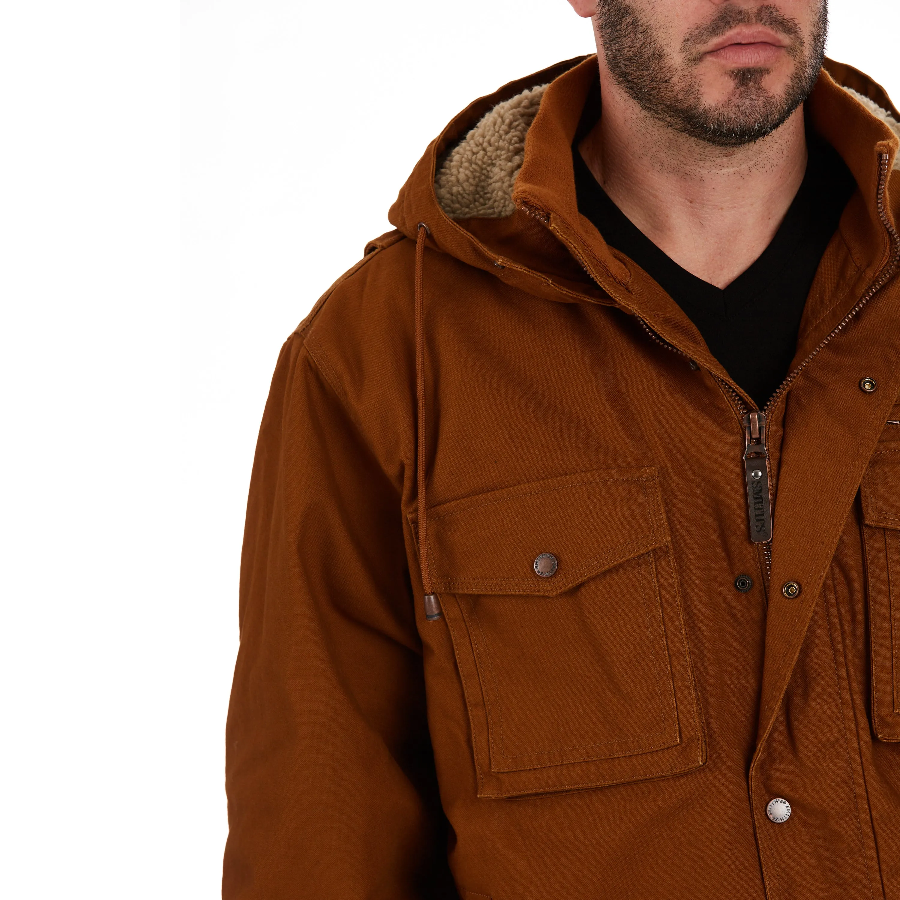 SHERPA-LINED DUCK WORK JACKET