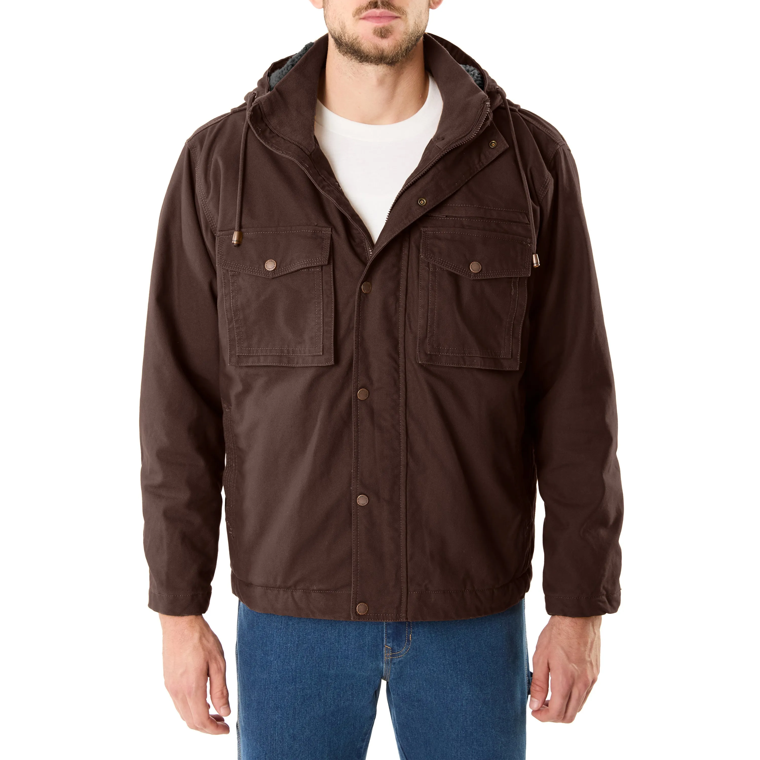 SHERPA-LINED DUCK WORK JACKET