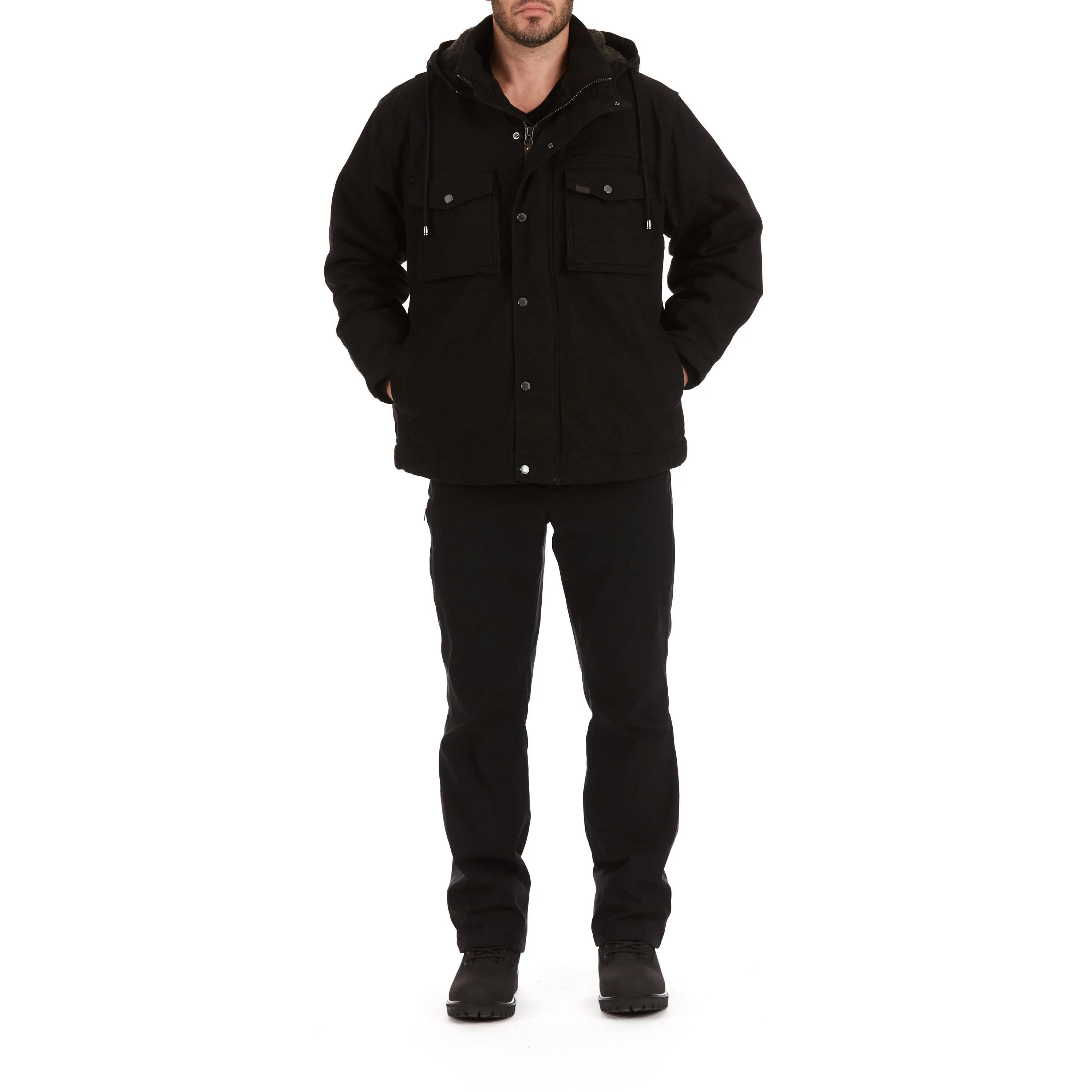 SHERPA-LINED DUCK WORK JACKET