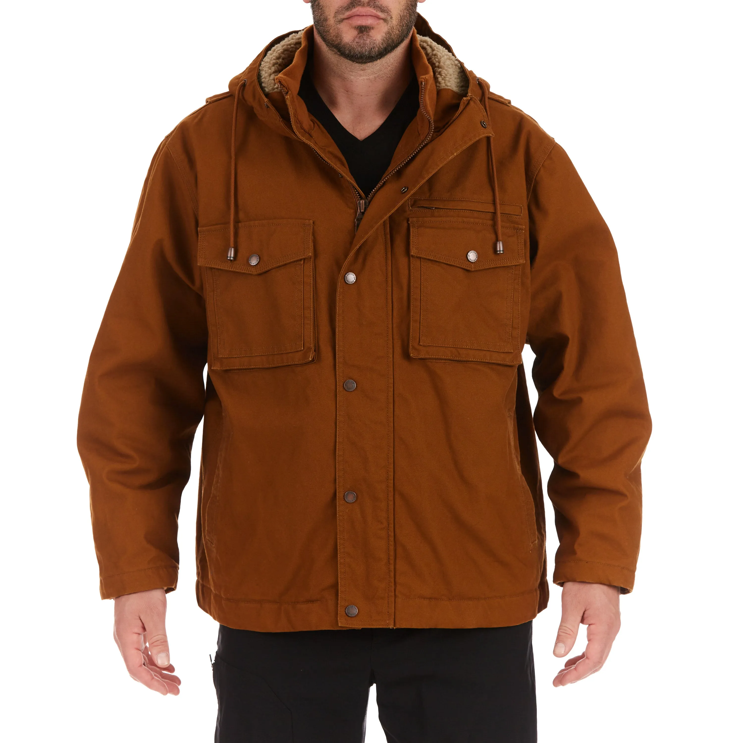 SHERPA-LINED DUCK WORK JACKET