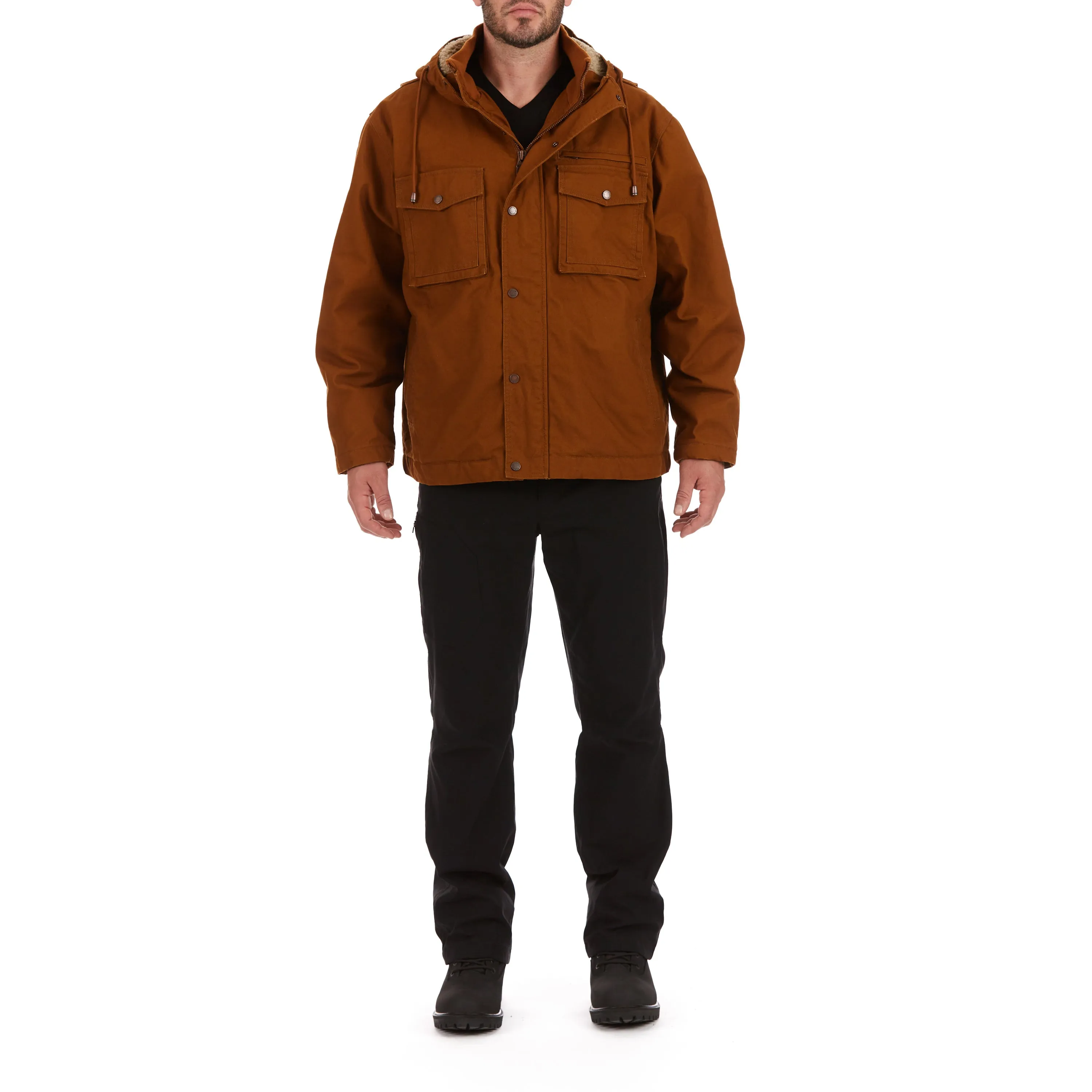 SHERPA-LINED DUCK WORK JACKET