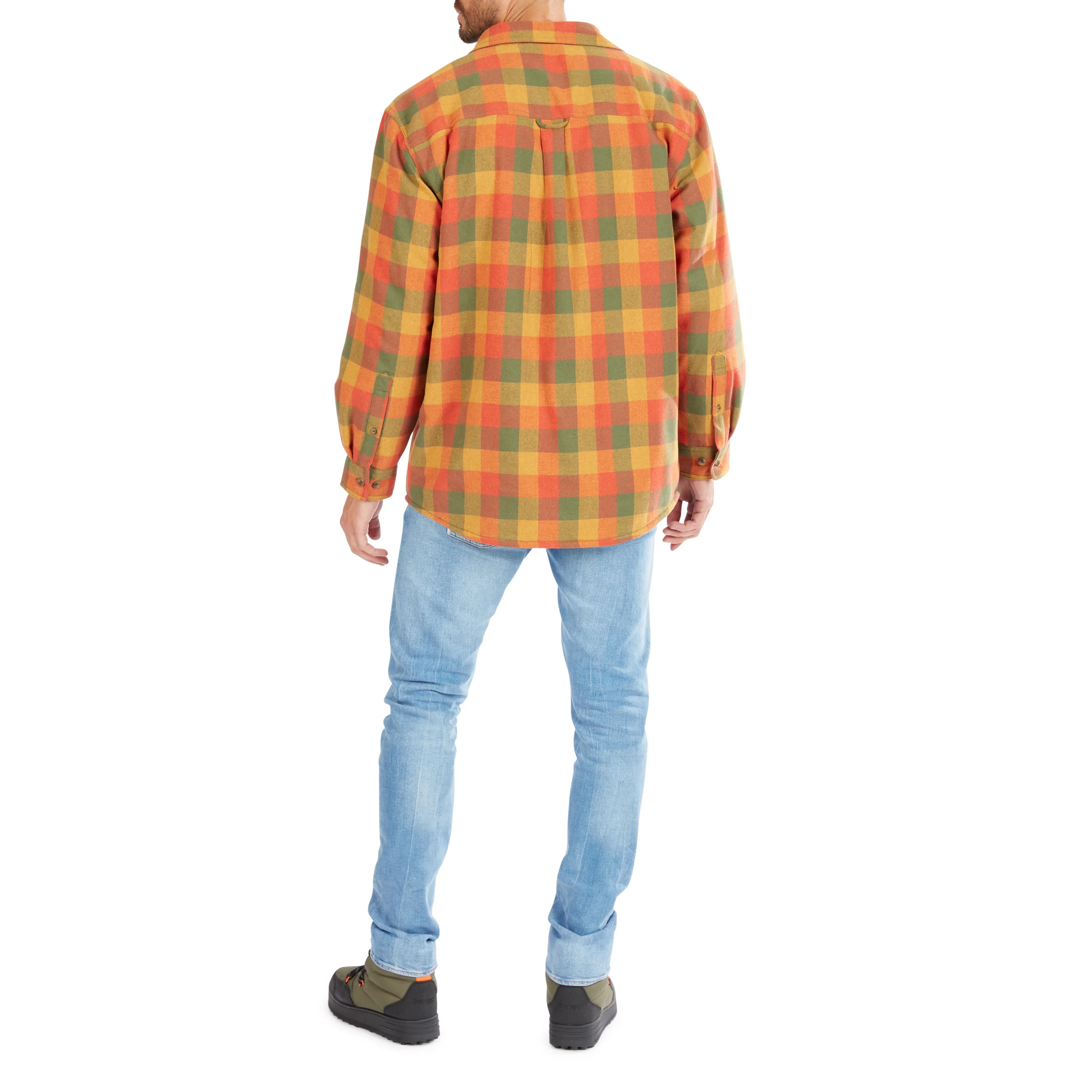 SHERPA-LINED FLANNEL SHIRT JACKET