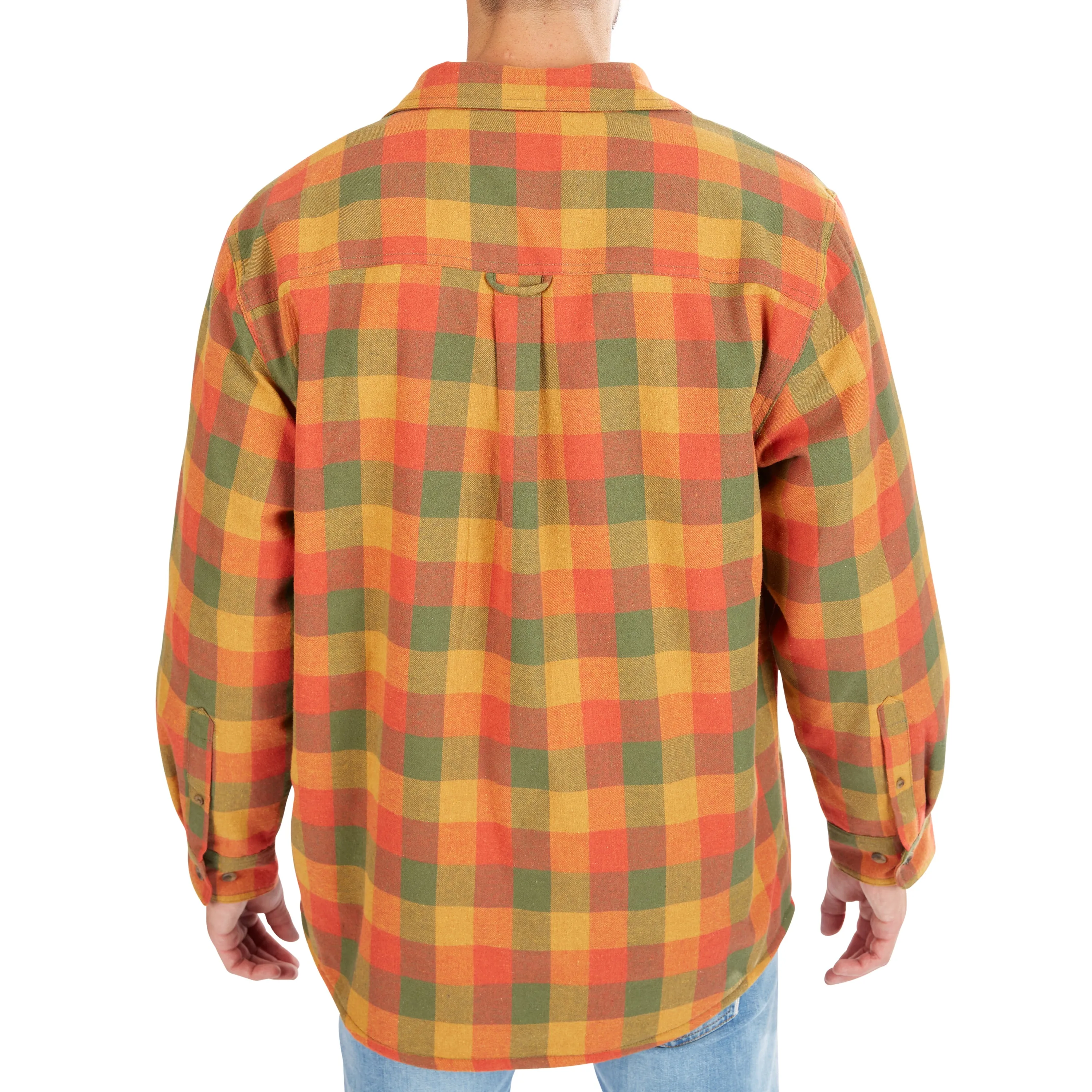 SHERPA-LINED FLANNEL SHIRT JACKET