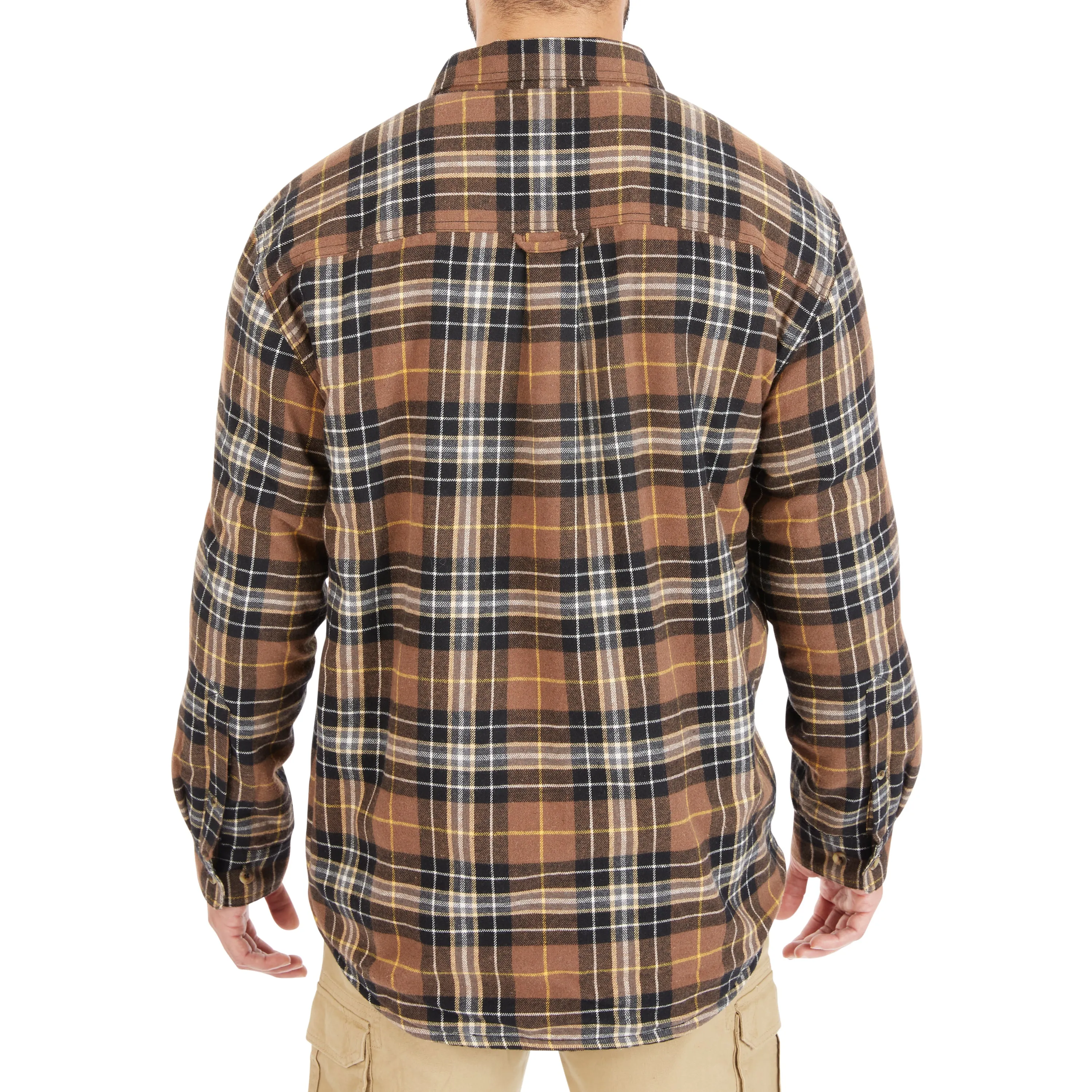 SHERPA-LINED FLANNEL SHIRT JACKET