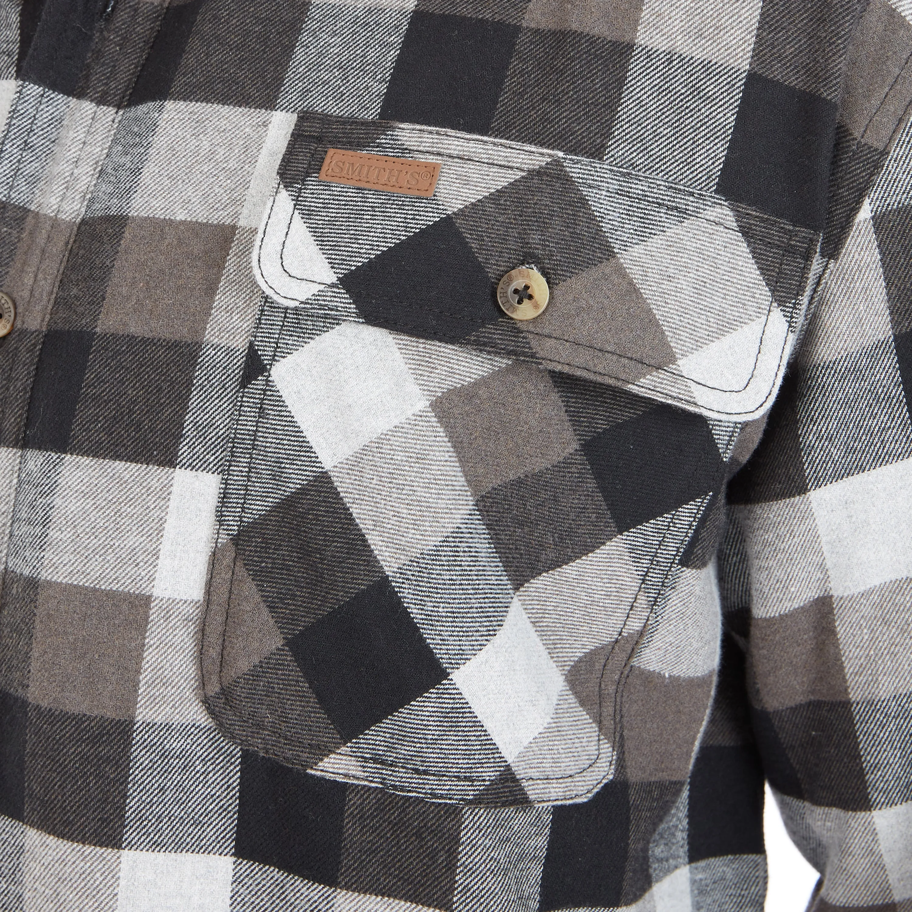 SHERPA-LINED FLANNEL SHIRT JACKET