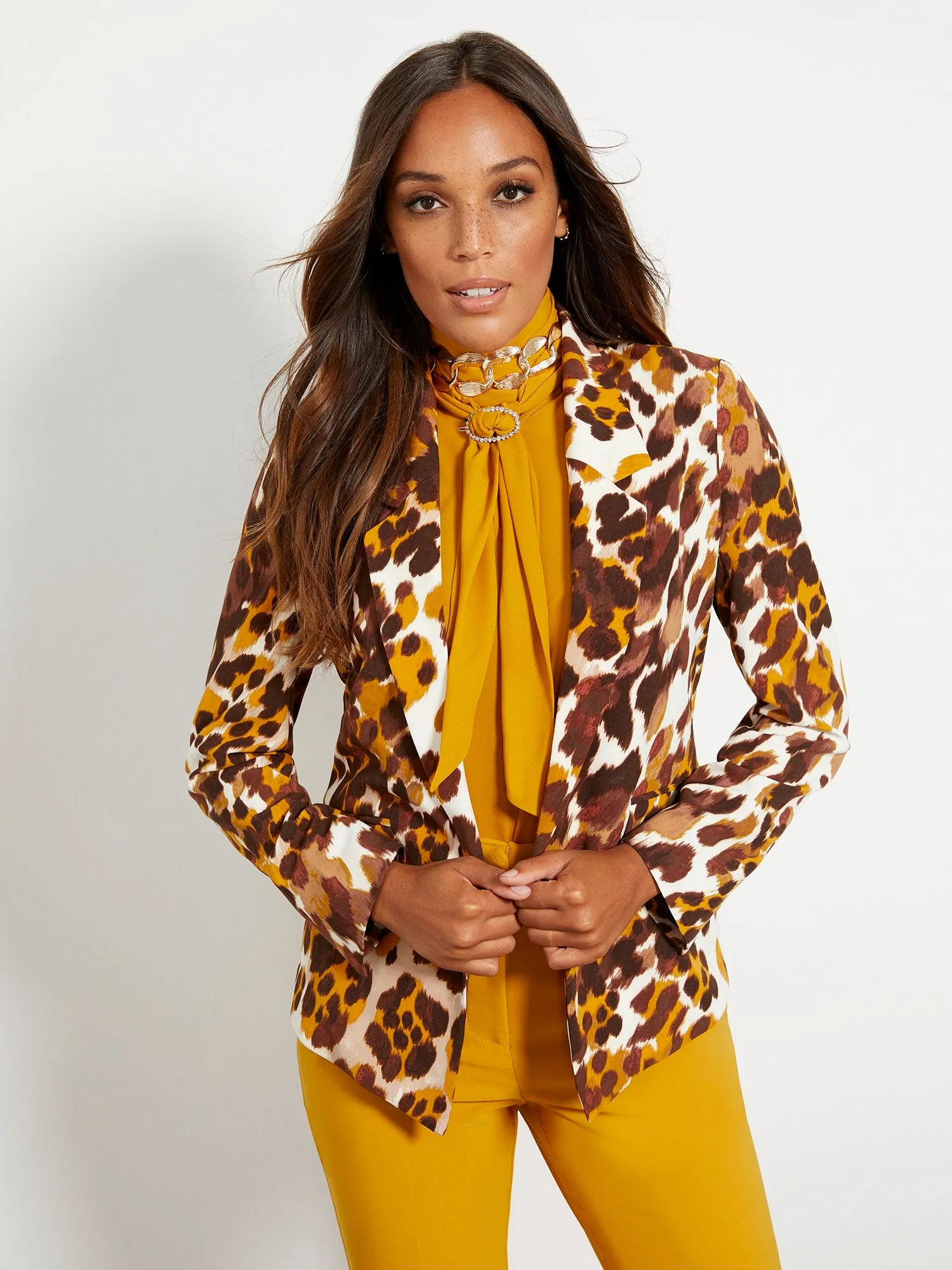 Soft Madie Blazer - Leopard Print - 7th Avenue