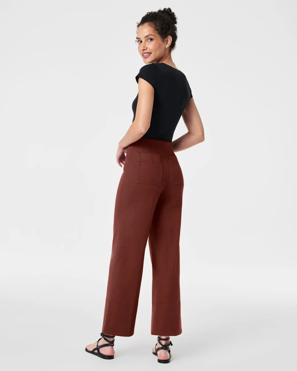 SPANX® Stretch Twill Cropped Wide Leg Pant