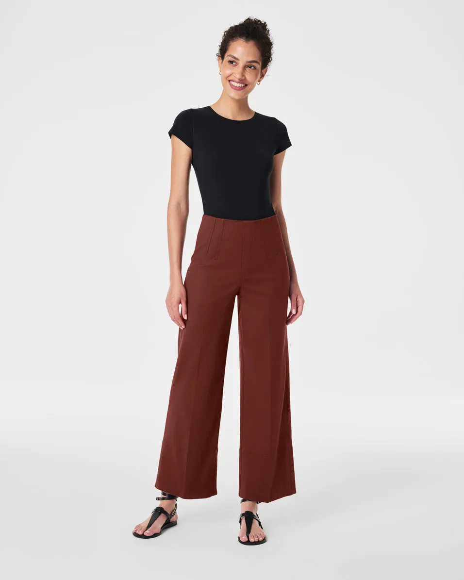 SPANX® Stretch Twill Cropped Wide Leg Pant