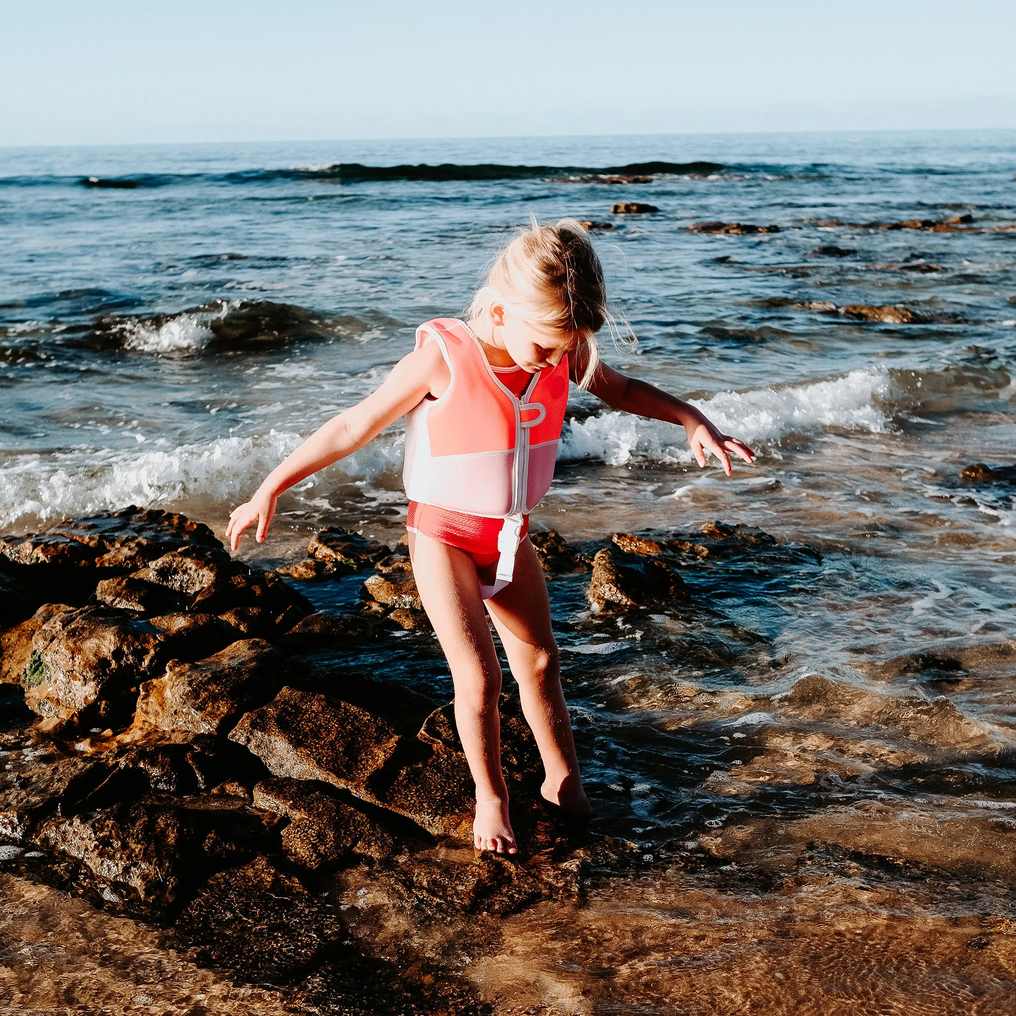 Swim Vest 1-2 | Melody the Mermaid Neon Strawberry