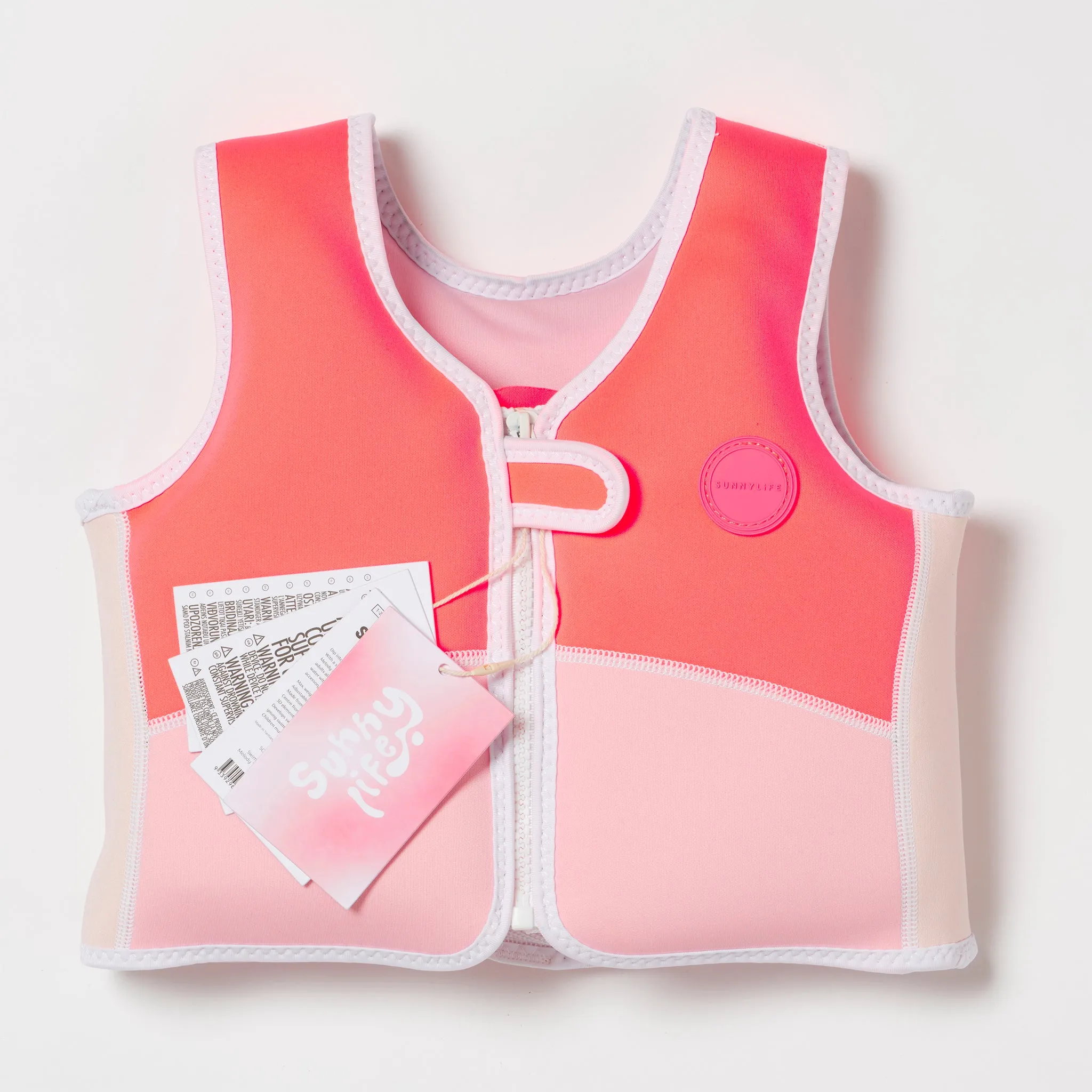 Swim Vest 1-2 | Melody the Mermaid Neon Strawberry