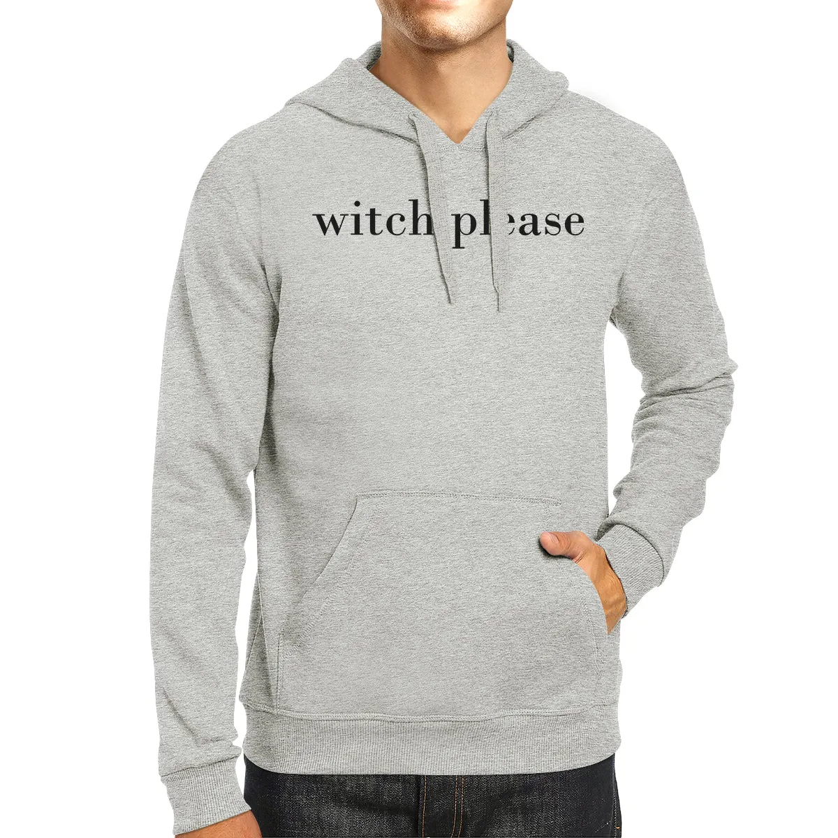 Witch Please Grey Hoodie